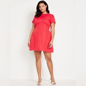 Old Navy Coral Crepe Mini Dress with Keyhole Back – Size 3X